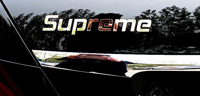 車 貼り付け 装飾 ステッカー SUPREME