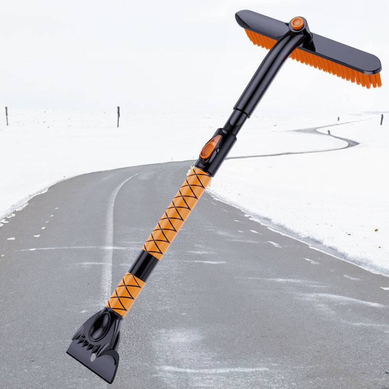 スノーブラシ 車 除雪ブラシ 雪かき 多機能 車用スノーブラシ アイススクレーパー 伸縮式アルミハンドル 除霜作業 車用 霜取り 雪対策