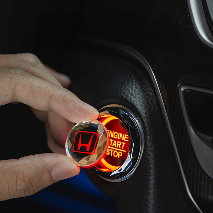 プッシュスタートボタンステッカーワンボタンスタートカバー車用装飾 スイッチキー保護カバー粘着式自動車内装アクセサリー