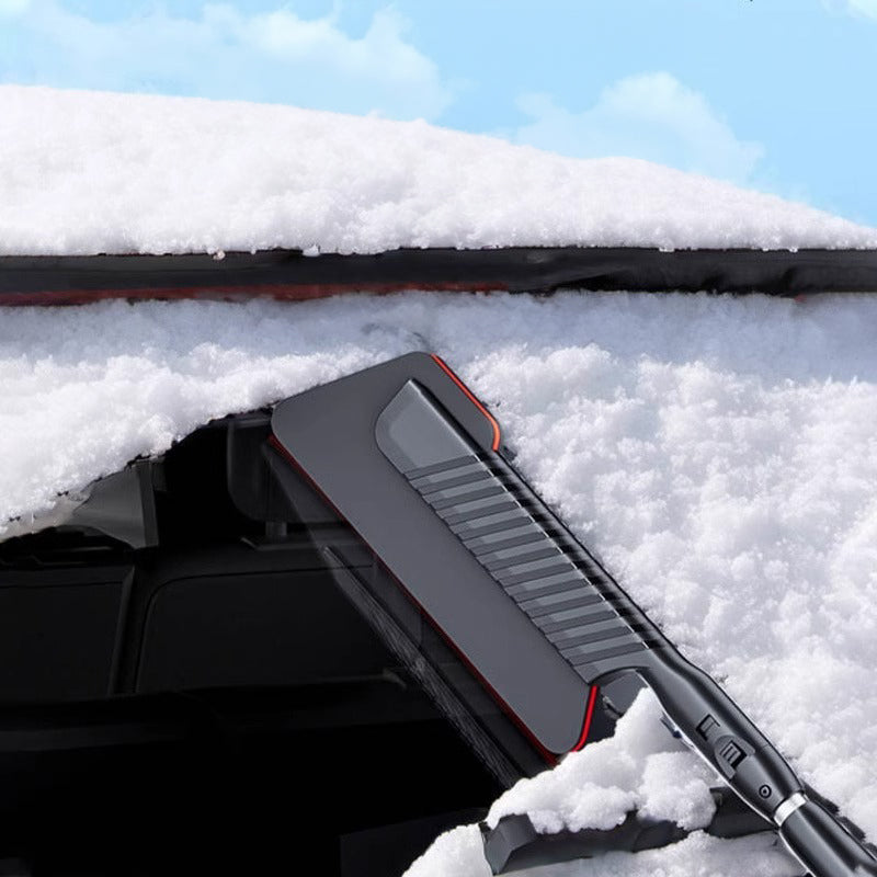 スノーブラシ スノースクレーパー 車 除雪ブラシ 雪かき 3 in 1 多機能 車用スノーブラシ 伸縮式アルミハンドル 雪対策