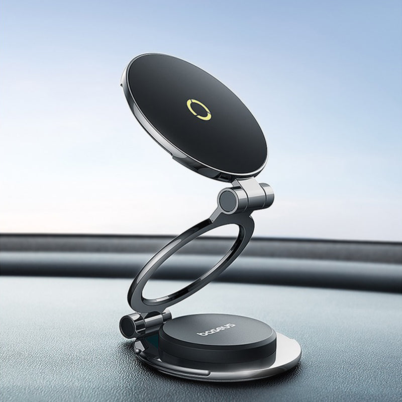 マグネット車載スマホホルダー超強力吸着 多角度調整 360°回転な台座 車用ホルダー 折りたたみ式 片手操作 安定 落ちない 全機種対応
