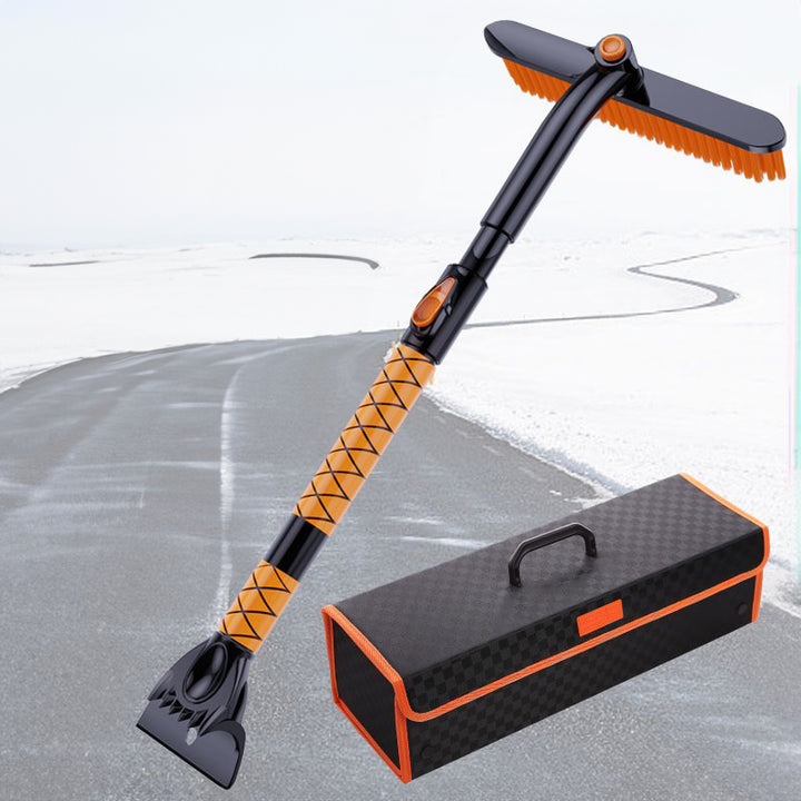 スノーブラシ 車 除雪ブラシ 雪かき 多機能 車用スノーブラシ アイススクレーパー 伸縮式アルミハンドル 除霜作業 車用 霜取り 雪対策