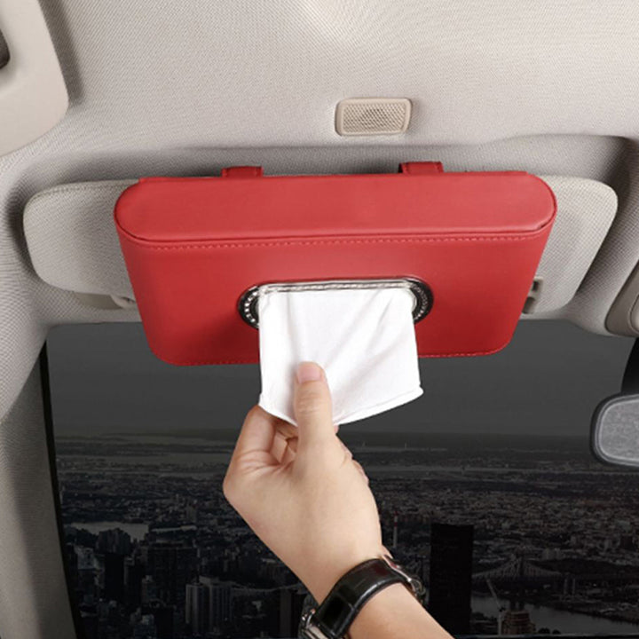 車用 ティッシュケース カバー カー 用品 アクセサリー PUレザー 革 箱 ティッシュ 取り付け簡単 車用品 家庭用便利グッズ 吊り下げ式 置き式