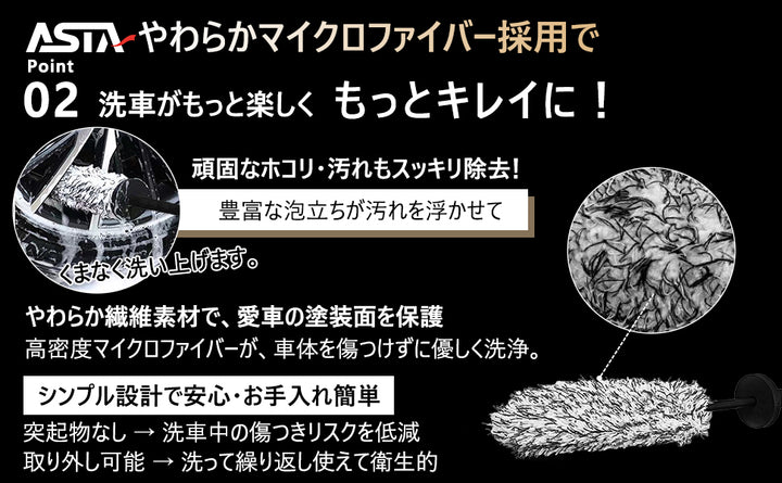ASTA  【ホイール専用】洗車ブラシ フラット タイヤブラシ 柔らかい毛で傷つけない ホイールブラシ 車用 洗車グッズ ディテールブラシ 洗車用品 1個入り