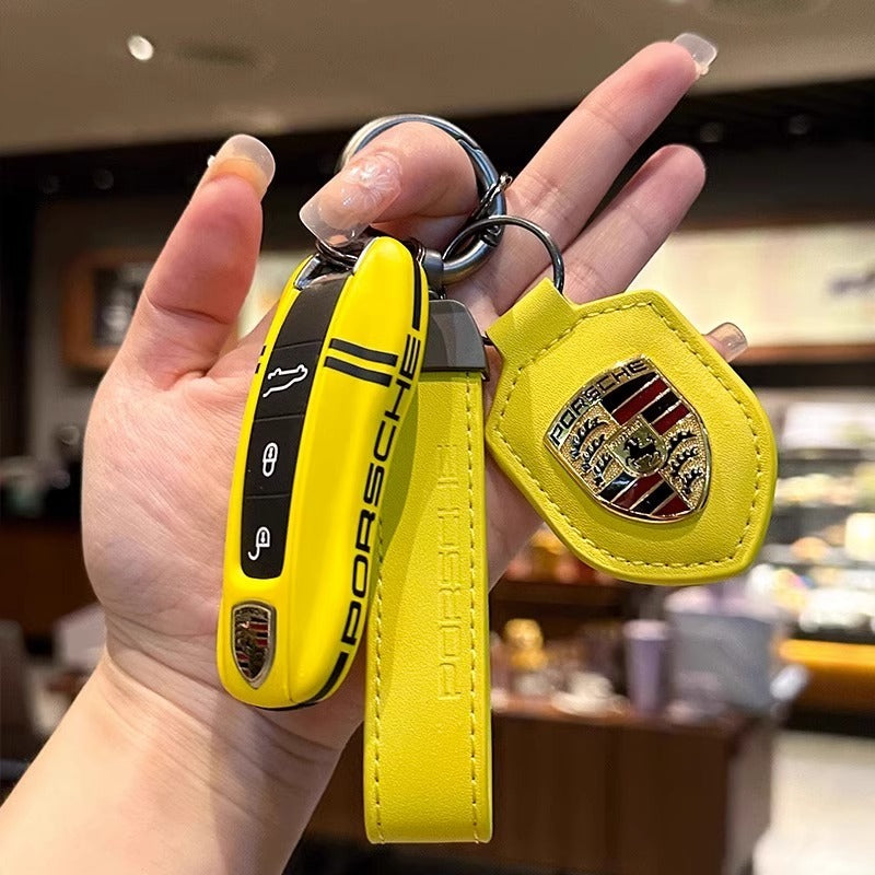 ポルシェPorsche専用キーケース オシャレ 高級感 全面保護 特別デザイン 多色キーカバー キーホルダー