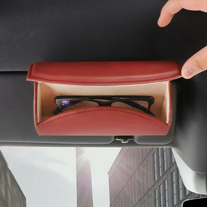 車載サングラス収納メガネボックス 取り付け簡単 サンバイザー 車用メガネケース 小物収納
