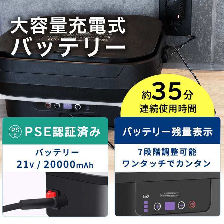 ASTA 高圧洗浄機 コードレス 充電式 洗車 PSE認証済み 13Lバケツ一体型 折りたたみ式 超軽量 キャスター付き 360度回転ノズル トリガーガン 蛇口接続アダプター ショートノズル フォームボトル キャスター付属 水道接続不要 多機能コンパクト収納