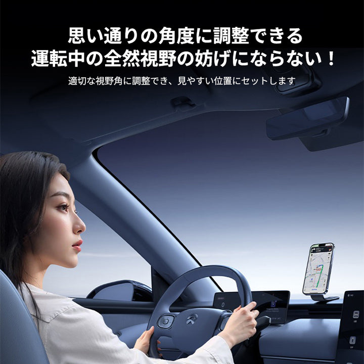 車載ワイヤレス充電器 LEDライト付き360度回転 安定性 粘着ゲル吸盤＆エアコン吹き出し口式兼用 片手操作 置くだけワイヤレス充電 スマホホルダー