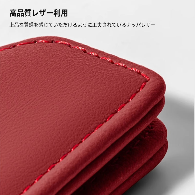シートベルトカバー バックルカバー ナッパレザー シートベルトパッド 異音防止 傷防止  マグネット式2個