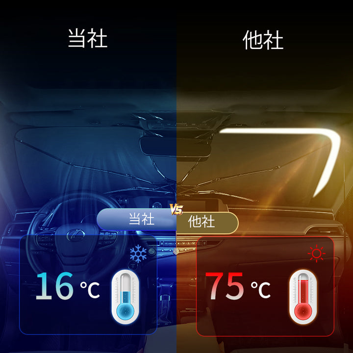 車用サンシェード 折り畳み式 傘型 UV・暑さ対策車用 フロントカバー 収納簡単 おすすめ