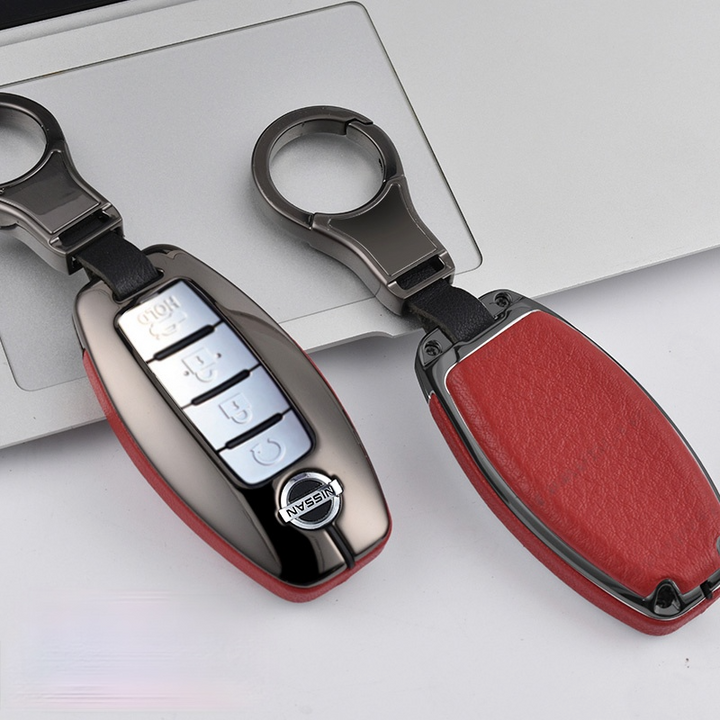 日産 高級感 本革 スマート キーケース キーカバー 高級 キーホルダー Nissan