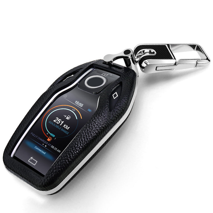 BMW専用キーケース 6/7シリーズ スマート液晶パネル 極上素材 オシャレ 全面保護  キーカバー