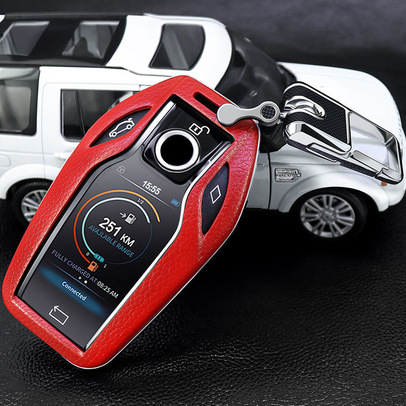 BMW専用キーケース 6/7シリーズ スマート液晶パネル 極上素材 オシャレ 全面保護  キーカバー