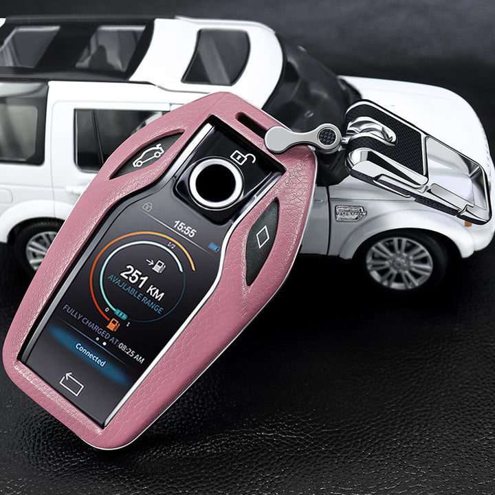 BMW専用キーケース 6/7シリーズ スマート液晶パネル 極上素材 オシャレ 全面保護  キーカバー