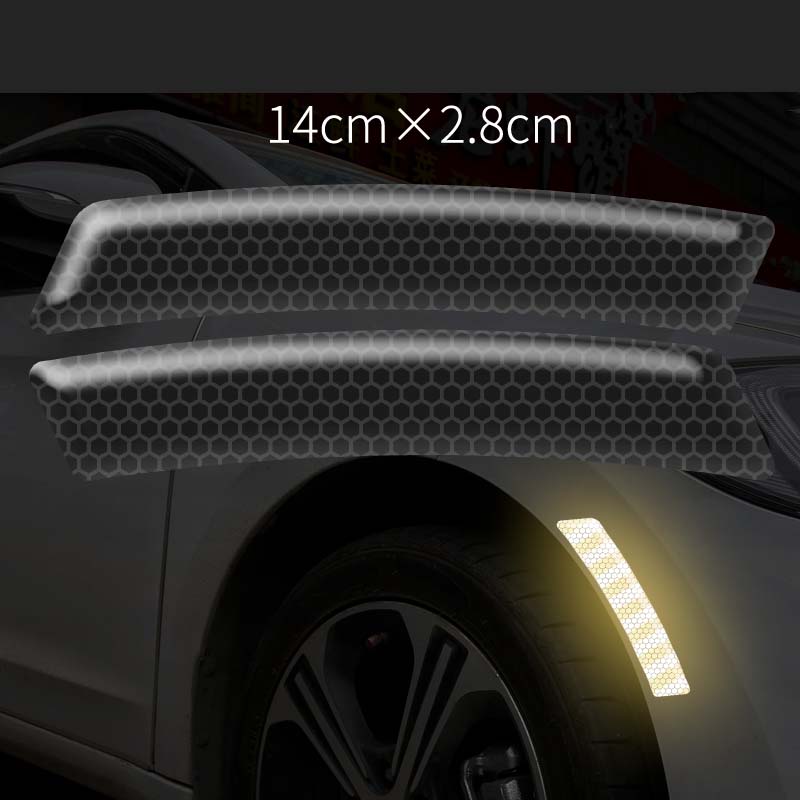 3M 車用 ドアハンドルプロテクター 蛍光 ミラーバンパー 反射ステッカー 保護フィルム