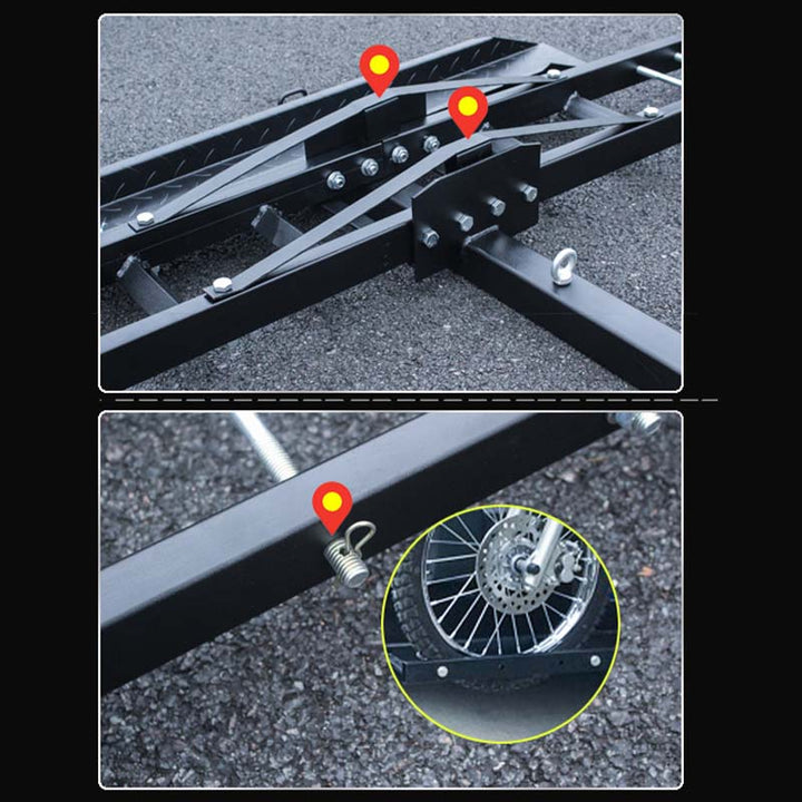 車用オートバイラック リアドア用 耐荷重強 取付簡単 安定 ヒッチ付き モーターサイクルキャリア