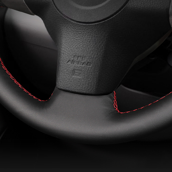 TOYOTA トヨタ RAV４ハンドルカバー  牛革 編み込み式 グリップ感抜群 柔らかい