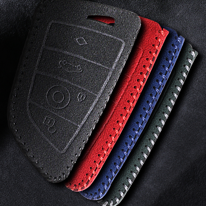 BMW車用 キーカバー キーホルダー Alcantara スエード素材  3シリーズ6シリーズ7シリーズX1 X2 X3 X5 X6 X7 手触れよい 高級感 高品質 柔らかい 耐摩耗性