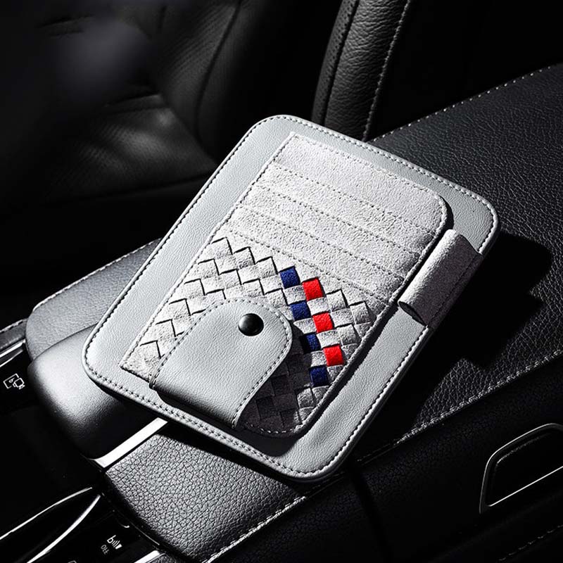 車用収納 サンバイザー収納 贅沢スエード 高級感 メガネ カードクリップ 多機能 実用 おしゃれ