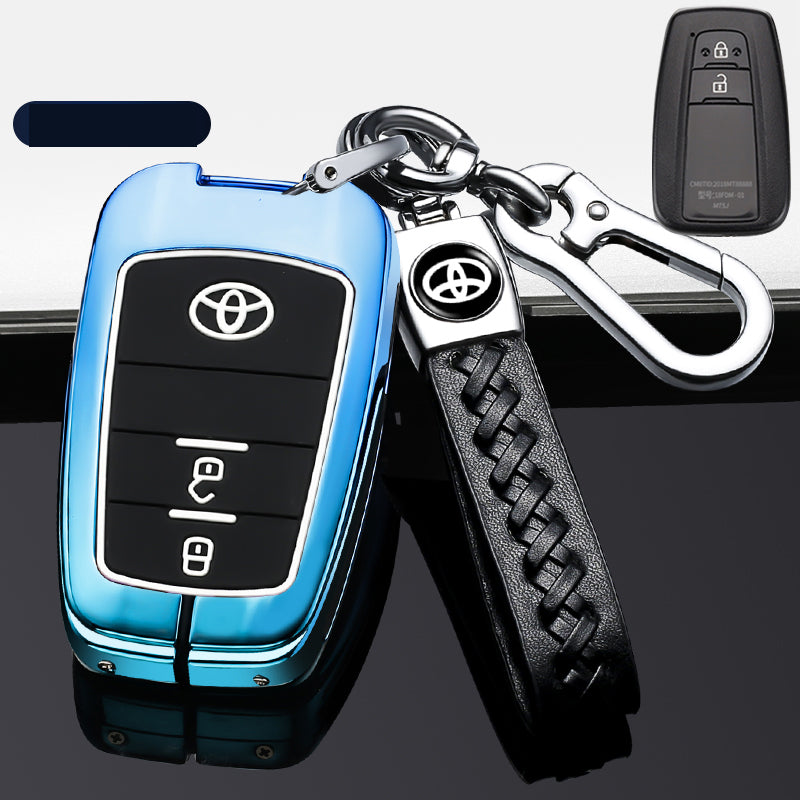 TOYOTA 車用 キーケース キーカバー 高級感 合金製 耐酸化 耐摩耗 耐久性 グラデーション カラー 軽量 防水 鍵を保護