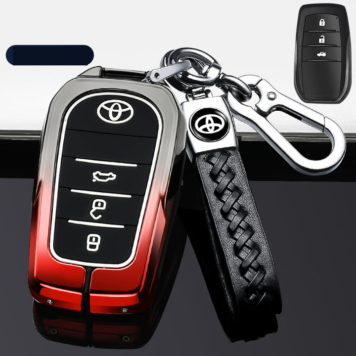 TOYOTA 車用 キーケース キーカバー 高級感 合金製 耐酸化 耐摩耗 耐久性 グラデーション カラー 軽量 防水 鍵を保護