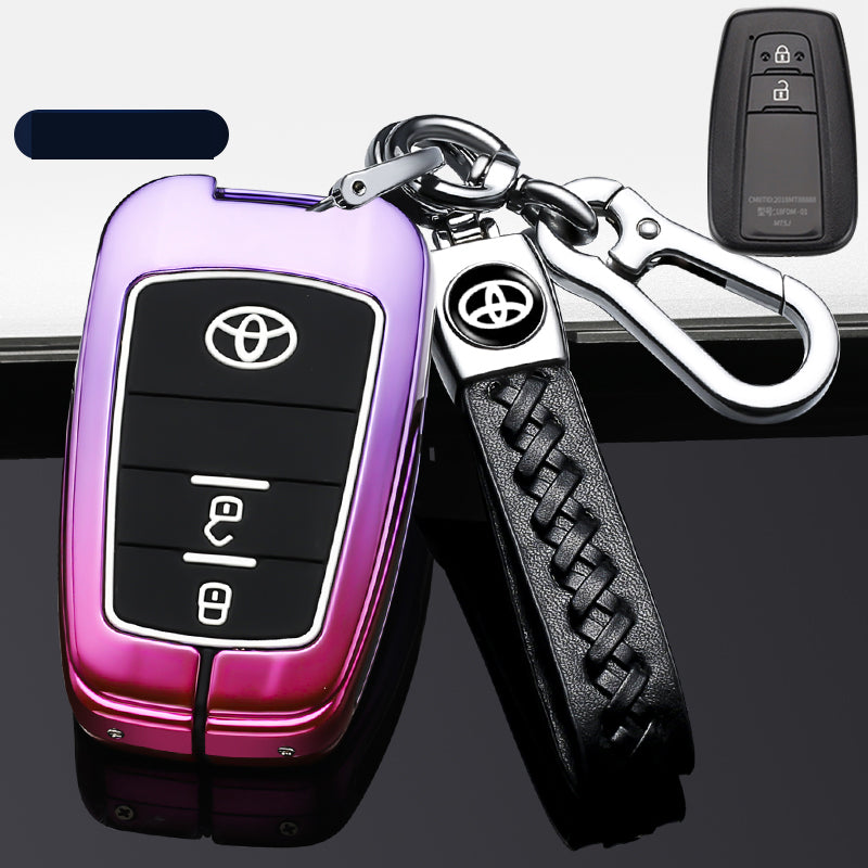 TOYOTA 車用 キーケース キーカバー 高級感 合金製 耐酸化 耐摩耗 耐久性 グラデーション カラー 軽量 防水 鍵を保護