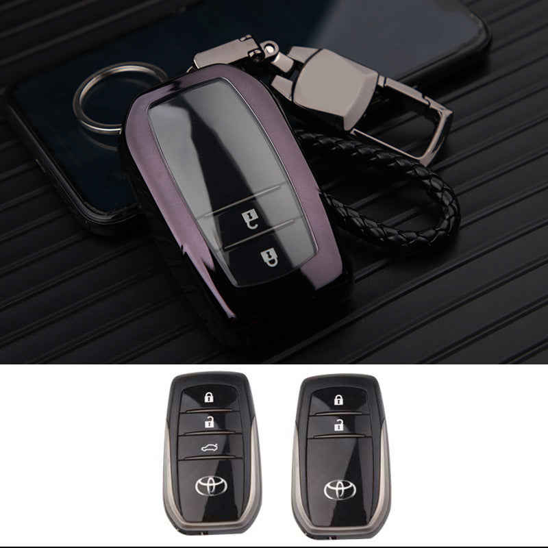 TOYOTA 車用 キーケース キーカバー 高級感 TPU 耐摩耗 軽量 鍵を保護 汚れ&滑り＆傷防止