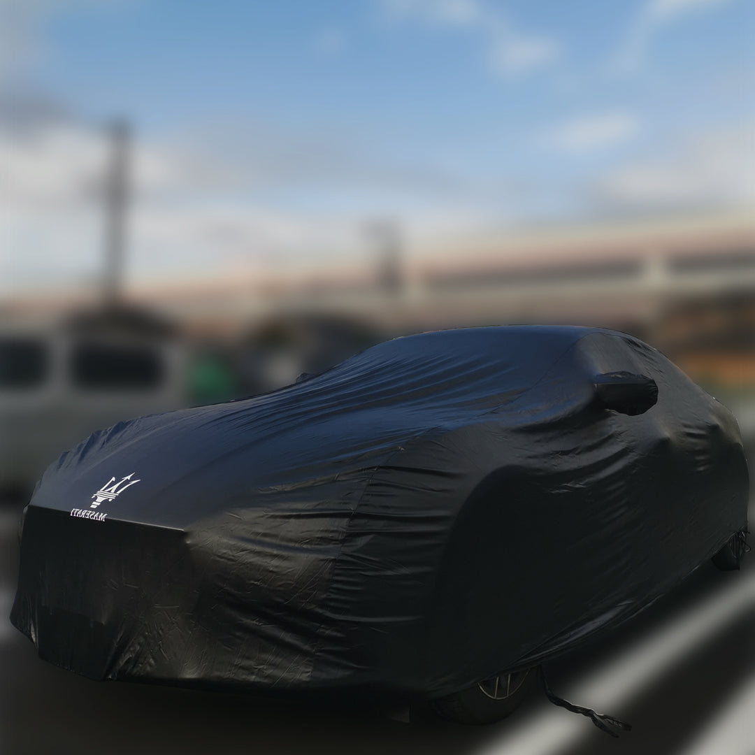 【ASTA ラグジュアフィット 屋外用プレミアム車両ボディカバー】PUレザー製 オーダーメイド 高級感 裏起毛車カバー 強風対策