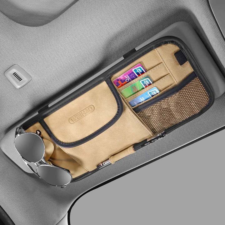 車用収納 サンバイザー収納 高級感 メガネ カードクリップ 多機能 実用性 多色 おしゃれ