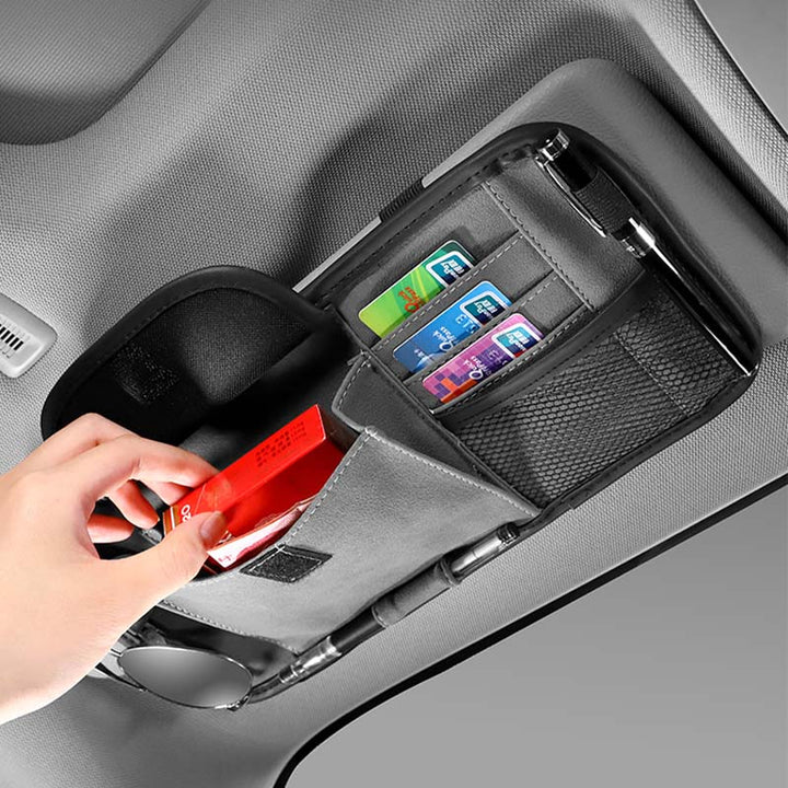 車用収納 サンバイザー収納 高級感 メガネ カードクリップ 多機能 実用性 多色 おしゃれ