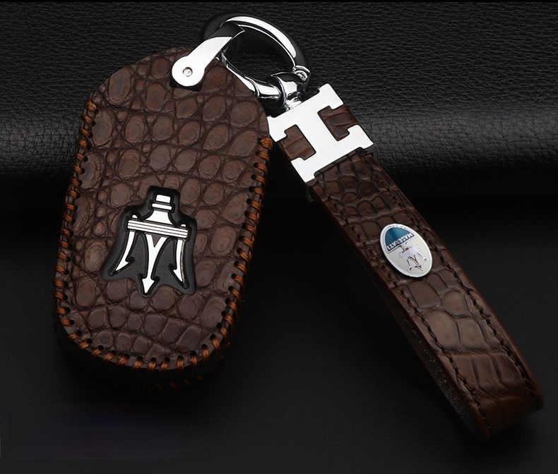 Maserati 高級本革 キーケース キーカバー レザー マセラティ 純正キー専用 汚れ 滑り 傷防止