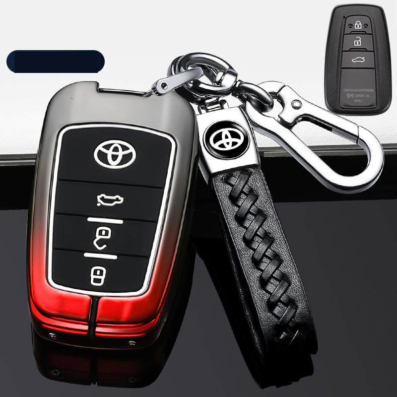 TOYOTA 車用 キーケース キーカバー 高級感 合金製 耐酸化 耐摩耗 耐久性 グラデーション カラー 軽量 防水 鍵を保護