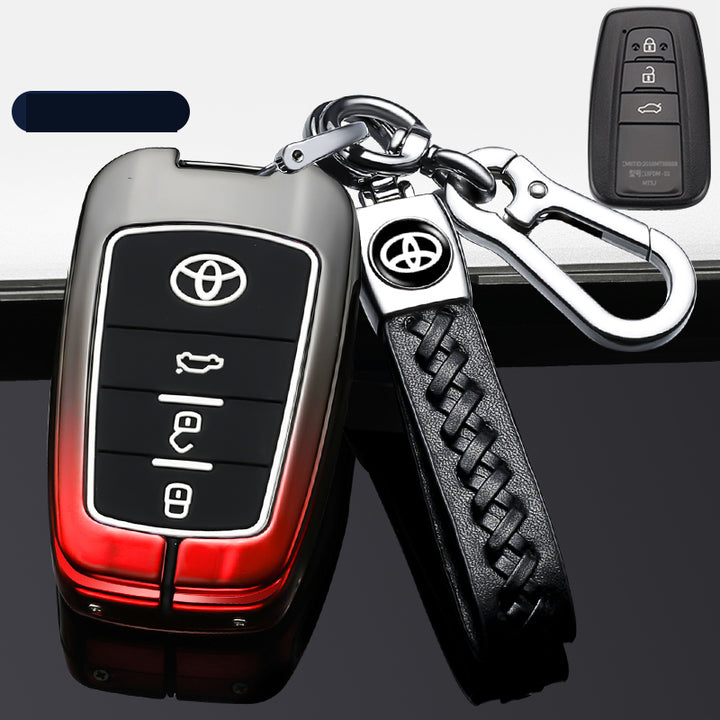 TOYOTA 車用 キーケース キーカバー 高級感 合金製 耐酸化 耐摩耗 耐久性 グラデーション カラー 軽量 防水 鍵を保護