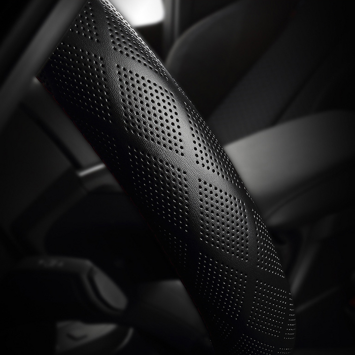 TOYOTA トヨタ 牛革 ハンドルカバー 5色 パンチング加工 握り感抜群 オシャレ 38CM