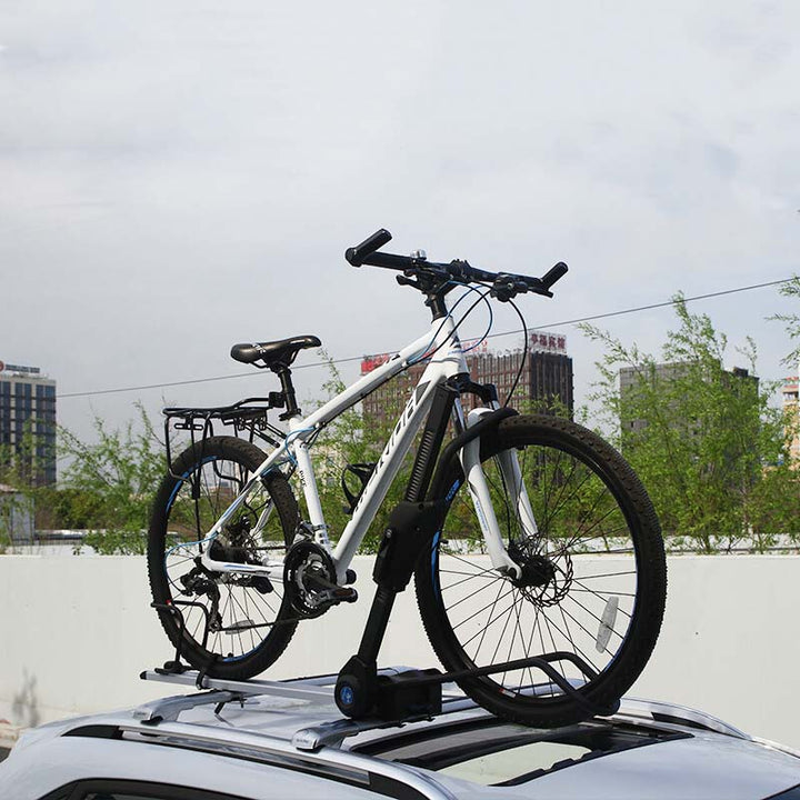 ルーフ自転車ラック 高級合金 四重固定 使いやすい ダブル盗難対策 サイクルキャリア