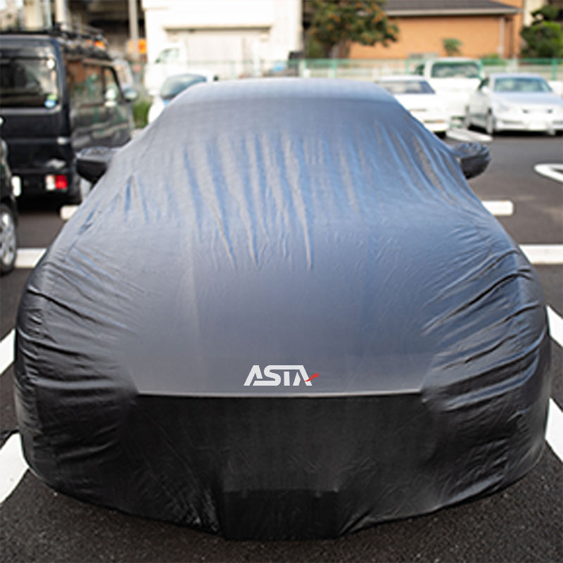 【ASTA ラグジュアフィット 屋外用プレミアム車両ボディカバー】PUレザー製 オーダーメイド 高級感 裏起毛車カバー 強風対策