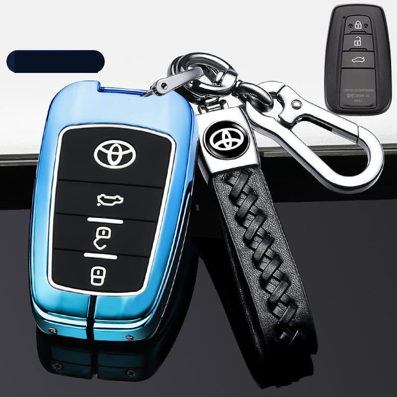 TOYOTA 車用 キーケース キーカバー 高級感 合金製 耐酸化 耐摩耗 耐久性 グラデーション カラー 軽量 防水 鍵を保護