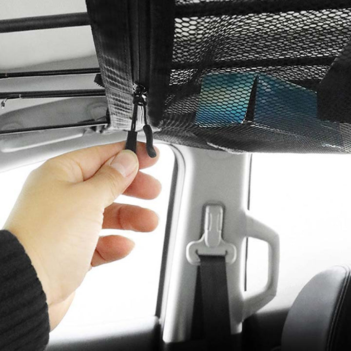 車用収納 釣り竿ラック 多機能 サンルーフ収納 しっかり 耐久 ネット・ポケット付き