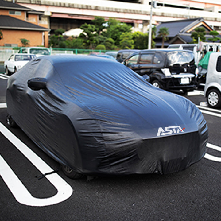 【ASTA ラグジュアフィット 屋外用プレミアム車両ボディカバー】PUレザー製 オーダーメイド 高級感 裏起毛車カバー 強風対策