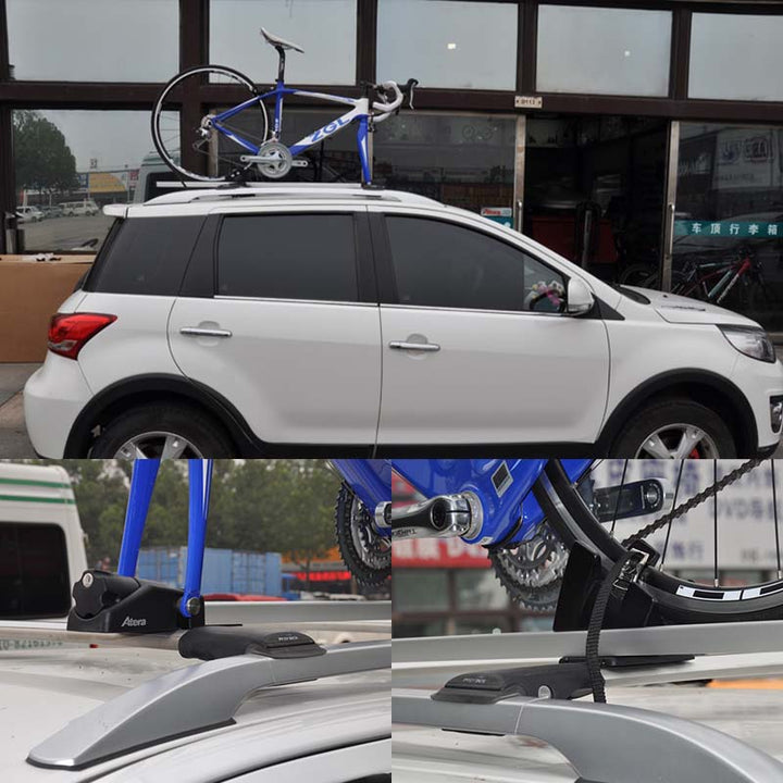 ドイツAteraGiro ルーフ自転車ラック 贅沢素材 軽量 安定 オリジナル輸入 サイクルキャリア