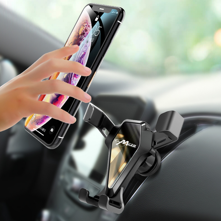 車載ホルダー スマホホルダー 重力式自動開閉 エアコン吹き出し口用 全機種
