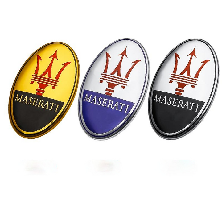 マセラティ　純正エンブレム MASERATI 純正 部品 エンブレム 73 x 45 mm