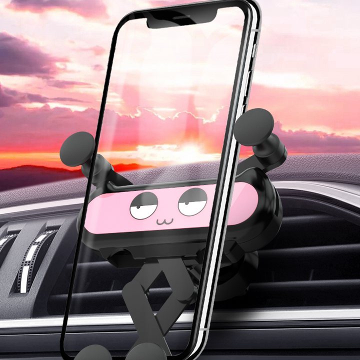 車載スマホホルダー スマホホルダー 重力式自動開閉 エアコン吹き出し口用 シンプル