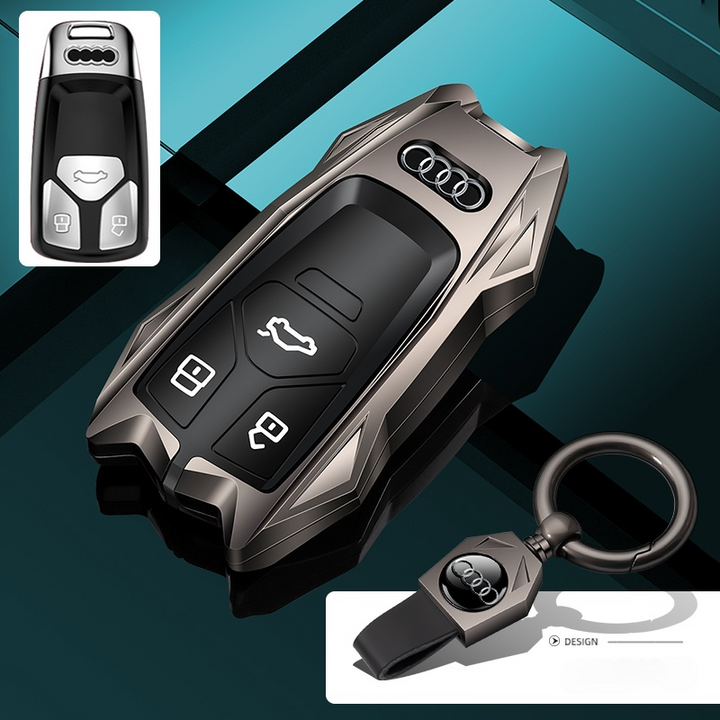 AUDIアウディ専用キーケース カッコいいメダル 全面保護 機械デザイン おしゃれ キーカバー