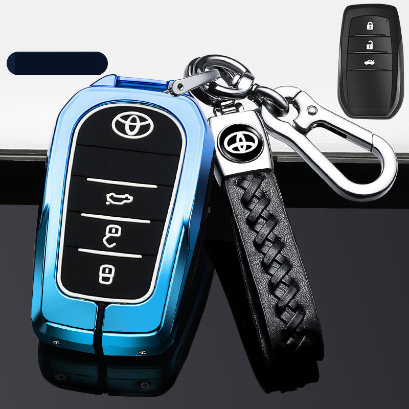 TOYOTA 車用 キーケース キーカバー 高級感 合金製 耐酸化 耐摩耗 耐久性 グラデーション カラー 軽量 防水 鍵を保護