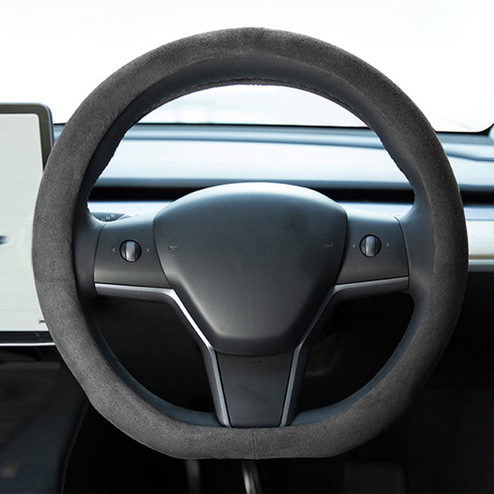 TESLAテスラ  高級スエード ハンドルカバー 手触れよし フィット感抜群 36CM D型