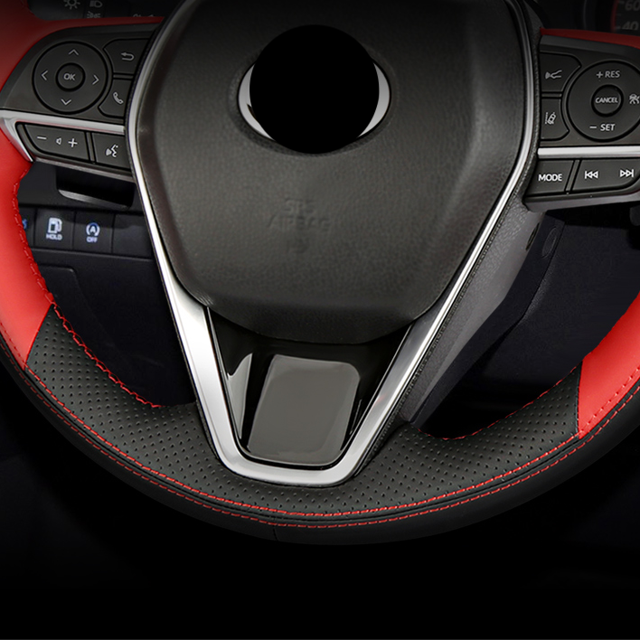 TOYOTA トヨタ 本革 編み込み式 ハンドルカバー フィット感抜群 手触れよし