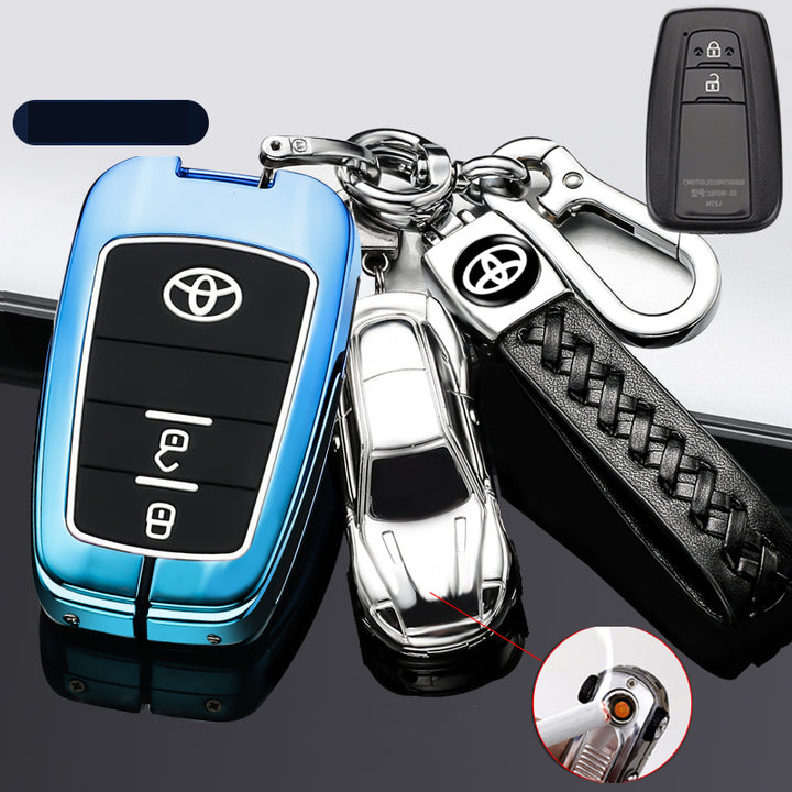 TOYOTA 車用 キーケース キーカバー 高級感 合金製 耐酸化 耐摩耗 耐久性 グラデーション カラー 軽量 防水 鍵を保護