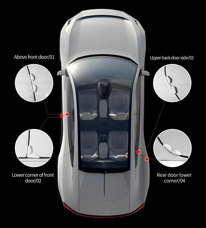 ドア バンパーステッカー 角用タイプ 車プロテクター 保護フィルム キズ防止 取付簡単