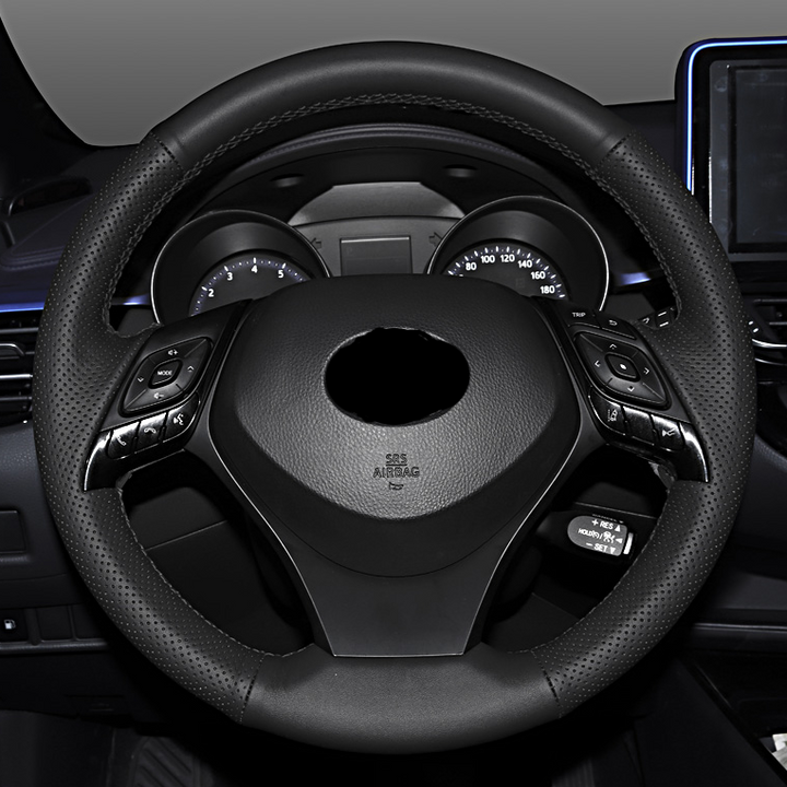 TOYOTA トヨタ 本革 ハンドルカバー  編み込み式 オーダーメイド 握り感抜群  取り付け簡単